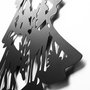 Wallity XMASBLACK - 024 Accesorio decorativo de pared de metal Negro